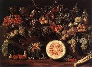 BONZI, Pietro Paolo Fruit, Vegetables and a Butterfly oil painting on canvas